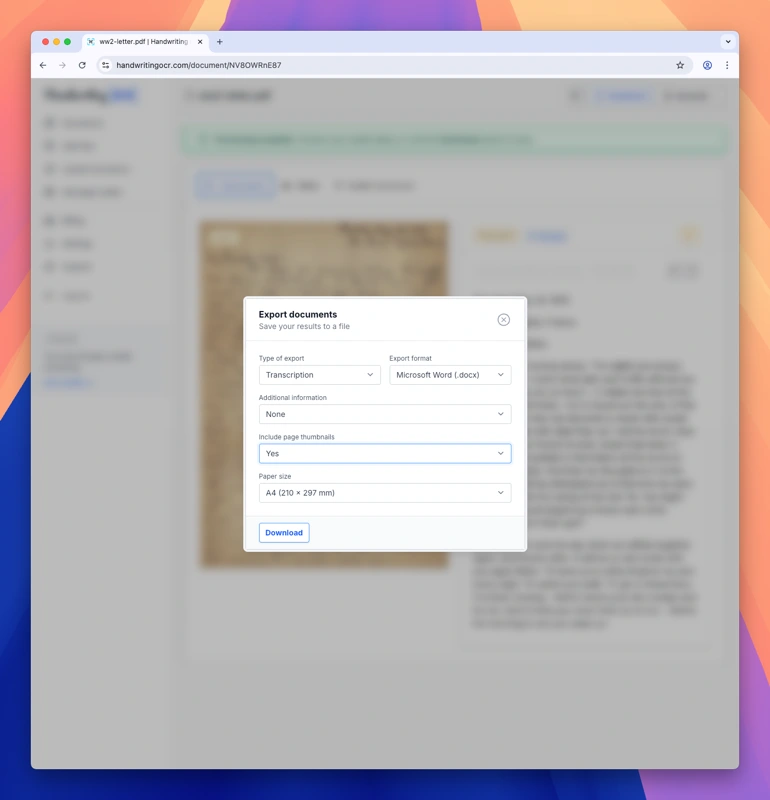 Save your results in a format that suits you