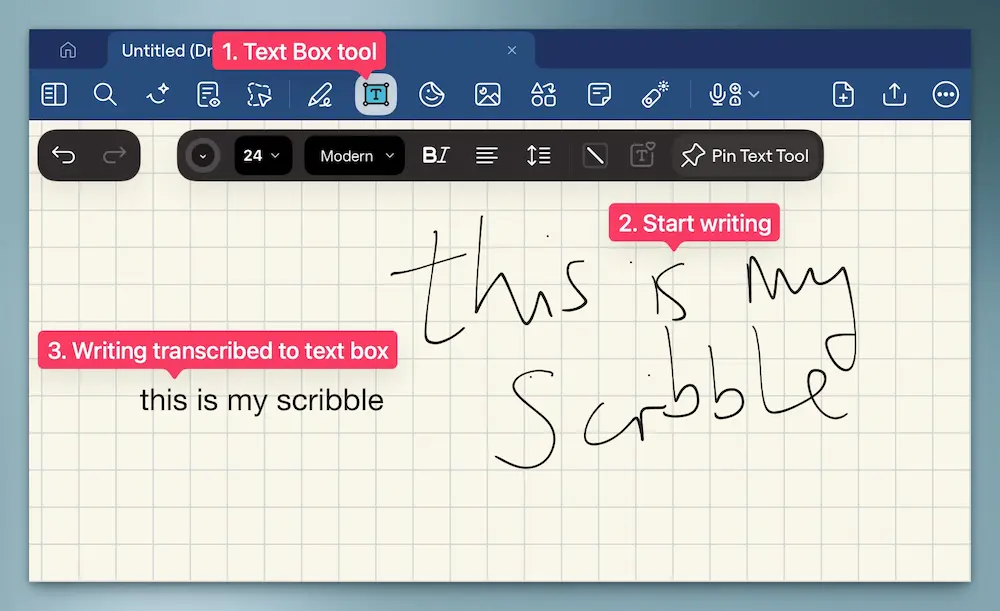 Use Scribble in Goodnotes for automatic handwriting conversion