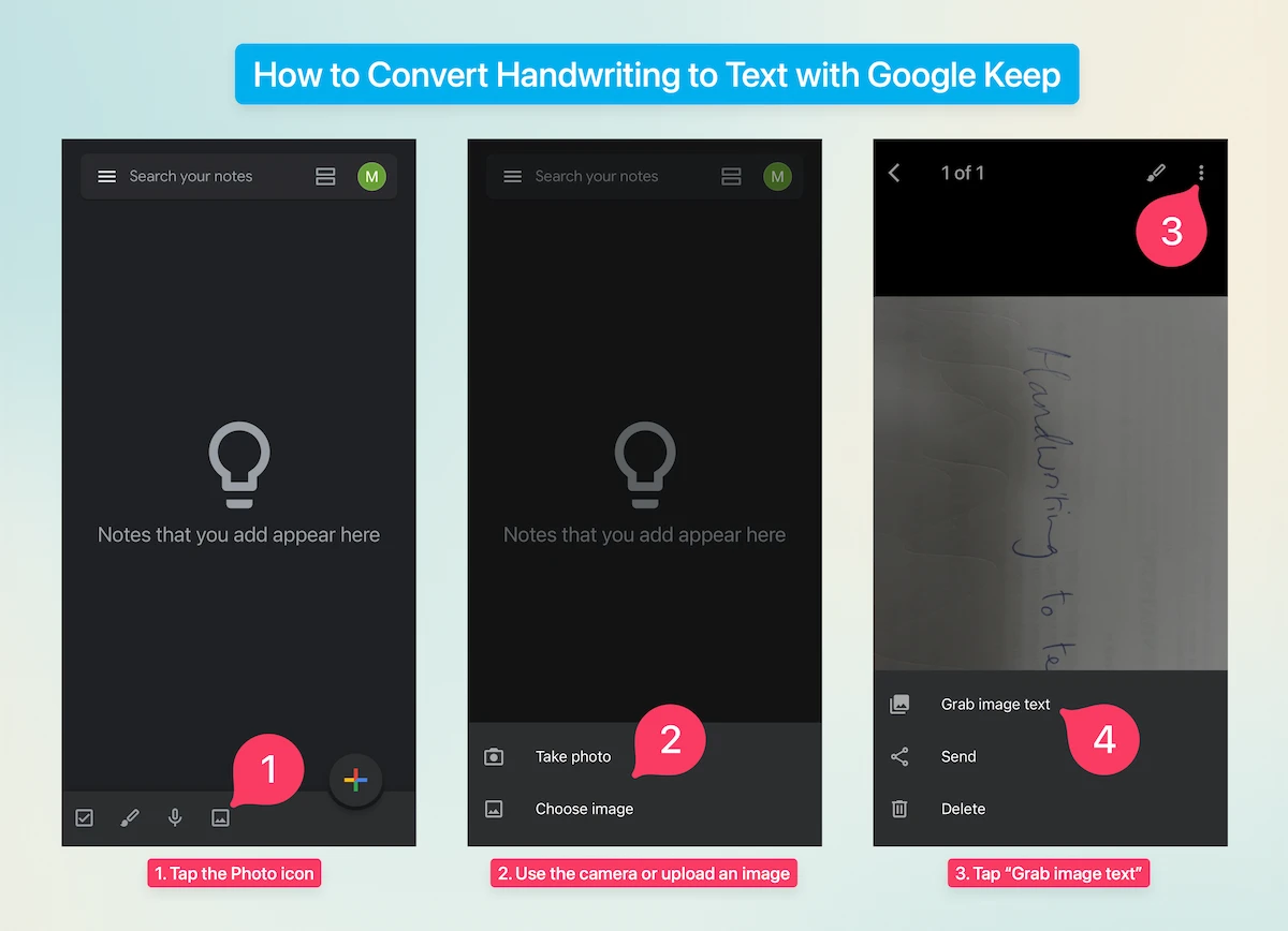 How to Convert Handwriting to Text in Google Keep in 3 Steps
