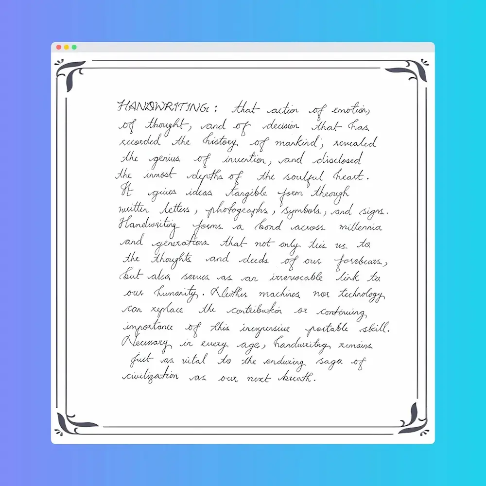 The reference passage is a short, continuous piece of prose